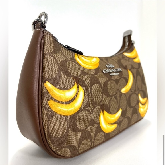 COACH Banana Brown Nolita In Signature Print - Picture 10 of 12